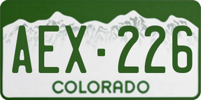 CO license plate AEX226