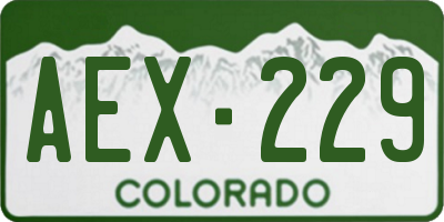 CO license plate AEX229