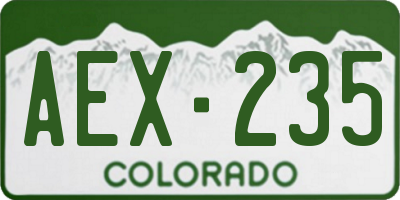 CO license plate AEX235