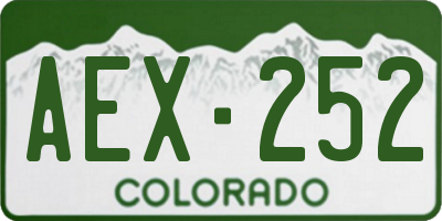 CO license plate AEX252