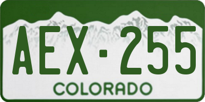 CO license plate AEX255
