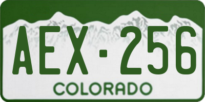 CO license plate AEX256