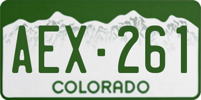CO license plate AEX261