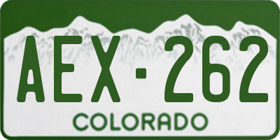 CO license plate AEX262
