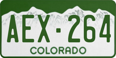 CO license plate AEX264