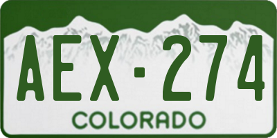 CO license plate AEX274