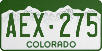 CO license plate AEX275