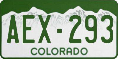 CO license plate AEX293