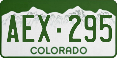 CO license plate AEX295