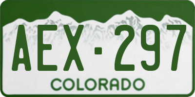 CO license plate AEX297