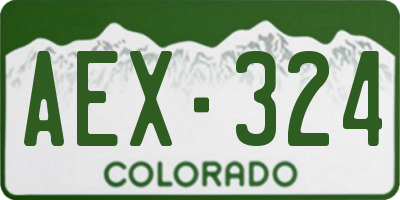 CO license plate AEX324
