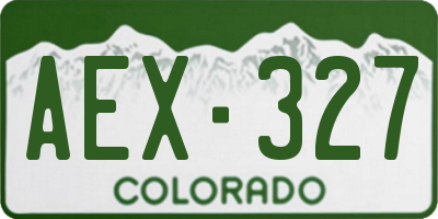 CO license plate AEX327