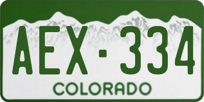 CO license plate AEX334