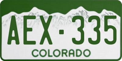 CO license plate AEX335