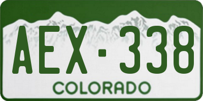 CO license plate AEX338