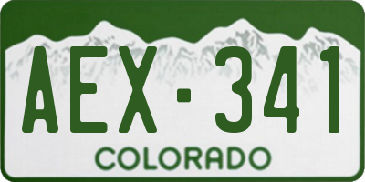 CO license plate AEX341