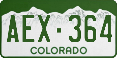 CO license plate AEX364
