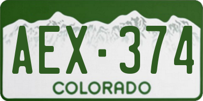 CO license plate AEX374