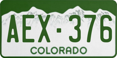 CO license plate AEX376
