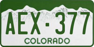 CO license plate AEX377