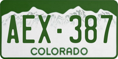 CO license plate AEX387
