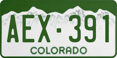 CO license plate AEX391
