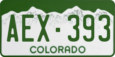CO license plate AEX393