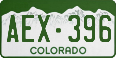 CO license plate AEX396