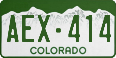CO license plate AEX414