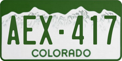 CO license plate AEX417