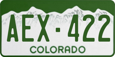 CO license plate AEX422