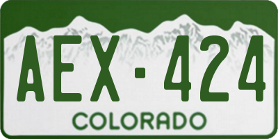 CO license plate AEX424