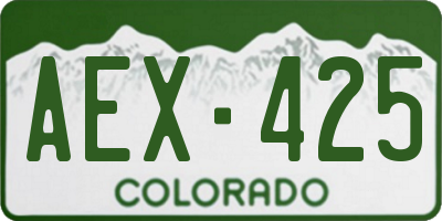 CO license plate AEX425