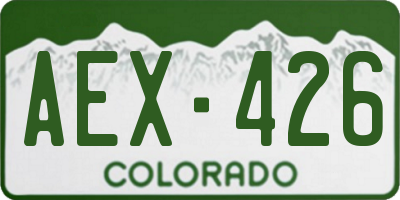 CO license plate AEX426