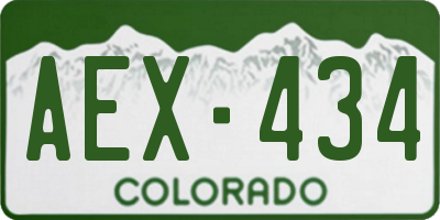 CO license plate AEX434