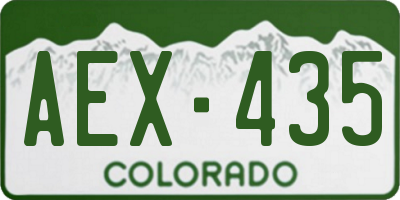CO license plate AEX435