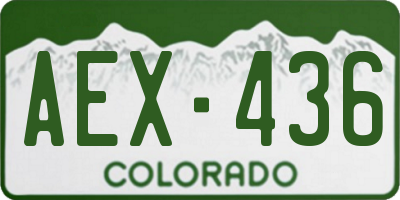 CO license plate AEX436