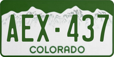 CO license plate AEX437