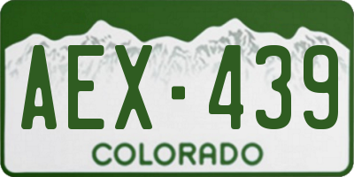 CO license plate AEX439