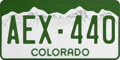 CO license plate AEX440