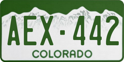 CO license plate AEX442