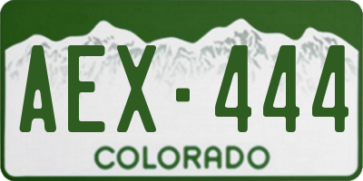 CO license plate AEX444