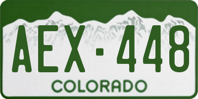 CO license plate AEX448