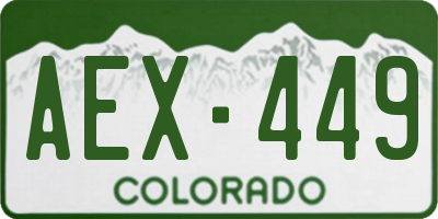 CO license plate AEX449