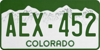 CO license plate AEX452