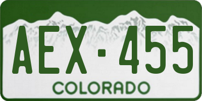 CO license plate AEX455