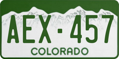 CO license plate AEX457