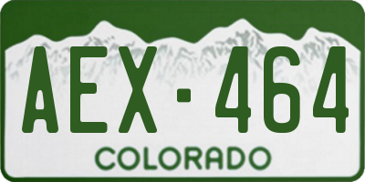 CO license plate AEX464