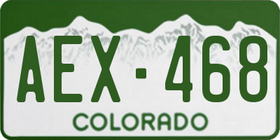 CO license plate AEX468