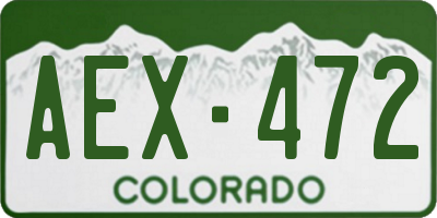 CO license plate AEX472